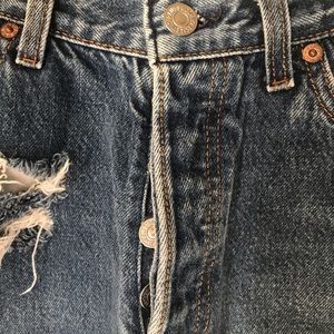 Vintage button-fly jean shorts